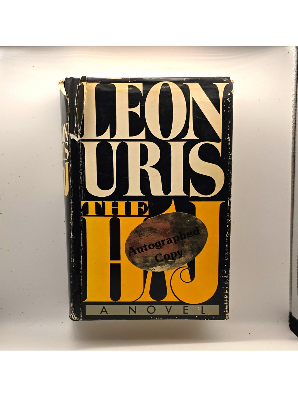 Leon Uris The Haj: A Novel Signed Hardcover w/ Dust Jacket Doubleday 1984